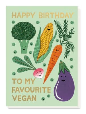 Stormy Knight | Happy Birthday Vegan Card