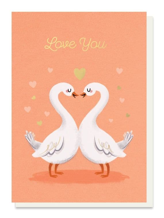 Stormy Knight Cards | Love you Swan Card | Valentine's Day Cards