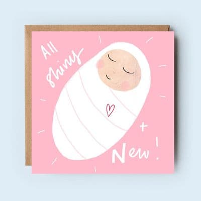 Susanna Banks | Shiny and New Pink Card