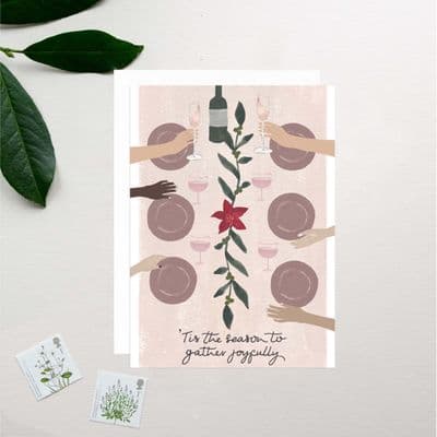 The Hidden Pearl Studio | Gather Joyfully Christmas Card