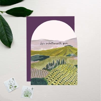The Hidden Pearl Studio | Life is Better With You Card