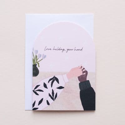The Hidden Pearl Studio | Love Holding Your Hand Card