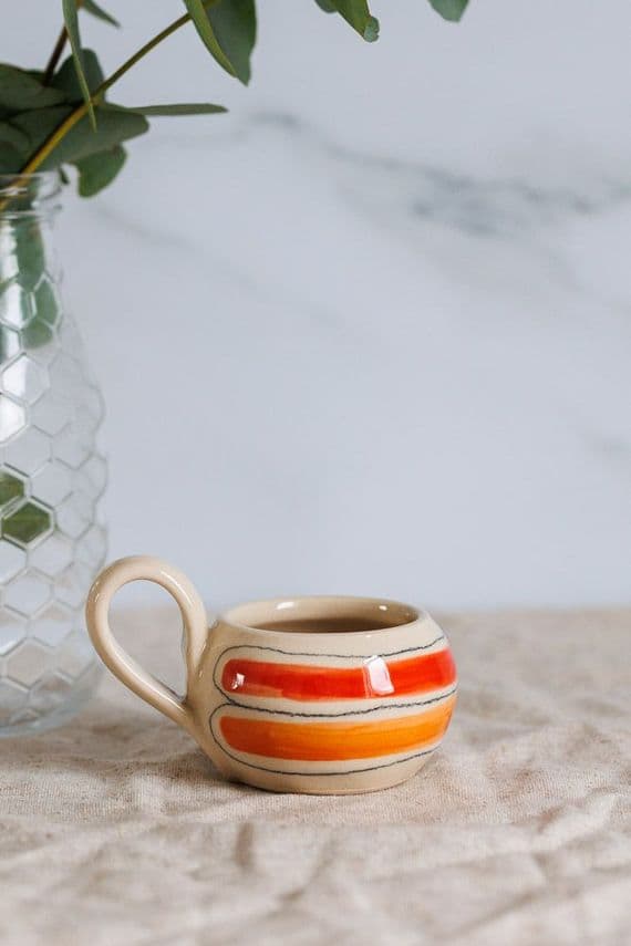 Thomas Powell Pottery | Handmade Ceramic Espresso Cup in Red
