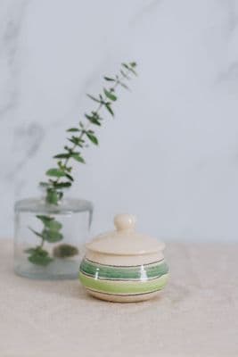 Thomas Powell Ceramic Lidded Pot | Green