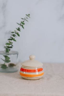 Thomas Powell Ceramic Lidded Pot | Red