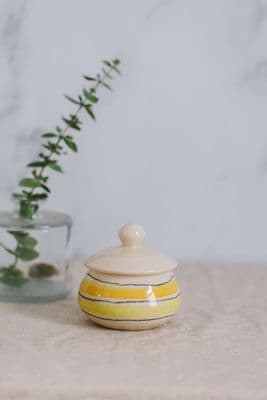Thomas Powell Ceramic Lidded Pot | Yellow