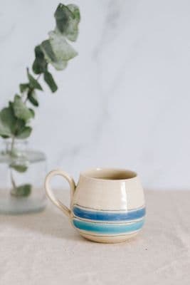 Thomas Powell Curved Ceramic Mug | Blue