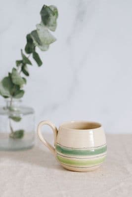 Thomas Powell Curved Ceramic Mug | Green