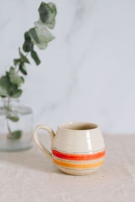 Thomas Powell Curved Ceramic Mug | Red