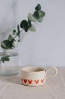 Thomas Powell Pottery | Handmade Ceramic Coffee Cup with Heart Design