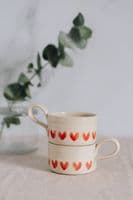 Thomas Powell Pottery | Handmade Ceramic Coffee Cup with Heart Design