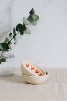 Thomas Powell Pottery | Handmade Ceramic Hearts Dip Dish / Bowl