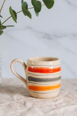 Thomas Powell Large Barrel Ceramic Mug | Red