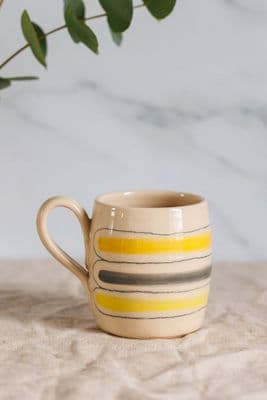 Thomas Powell Large Barrel Ceramic Mug | Yellow