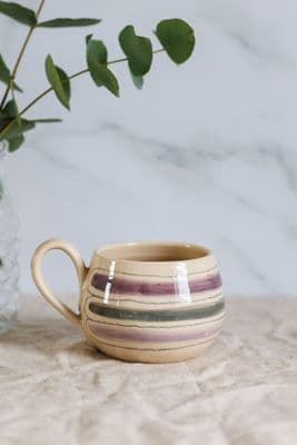 Thomas Powell Large Curved Ceramic Mug | Lilac