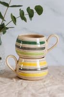 Thomas Powell Pottery | Handmade Large Curved Ceramic Mug in Yellow