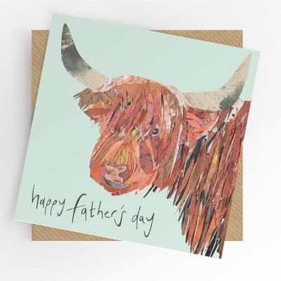 Under the Willow Tree | Highland Cow Father's Day Card