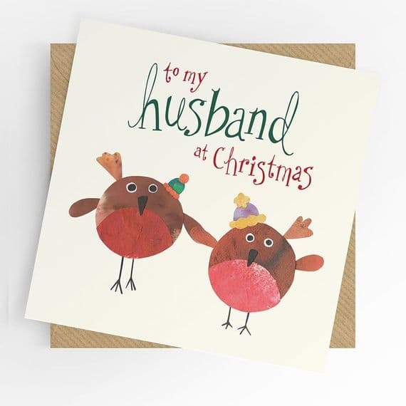 Under the Willow Tree Cards | Husband Robins Christmas Card | Husband Christmas Cards