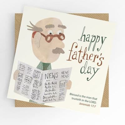 Under the Willow Tree | Newspaper Father's Day Card