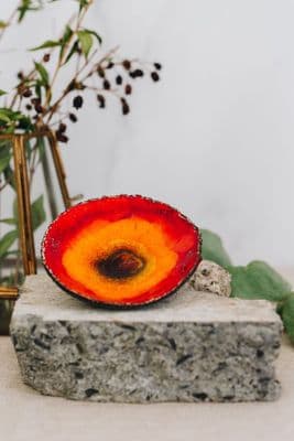 Victoria Bentham | Round Trinket Dish | Fire