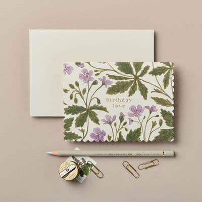 Wanderlust Paper Co | Birthday Love Geranium Card