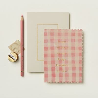 Wanderlust Paper Co | Happy Birthday Gingham Card
