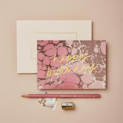Wanderlust Paper Co | Happy Birthday Pink Card