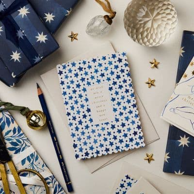 Wanderlust Paper Co | Merry Christmas and Happy New Year Stars Card