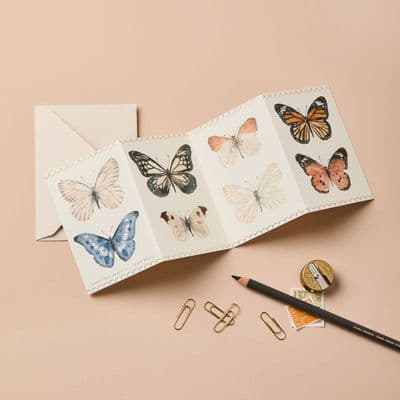 Wanderlust Paper Co | Mini Butterfly Concertina Card