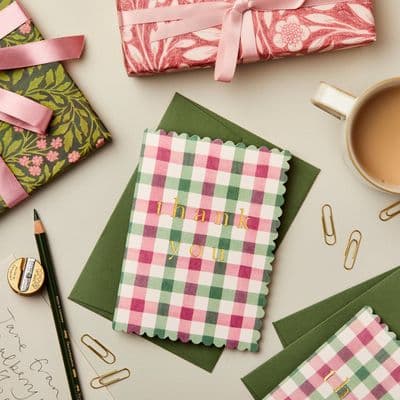 Wanderlust Paper Co | Thank You Gingham Card
