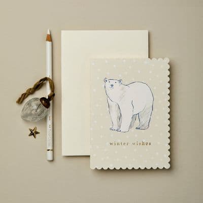 Wanderlust Paper Co | Winter Wishes Polar Bear Card
