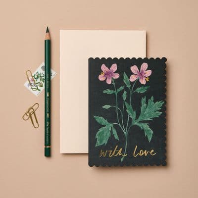 Wanderlust Paper Co | With Love Geranium Card
