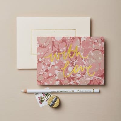 Wanderlust Paper Co | With Love Pink Card