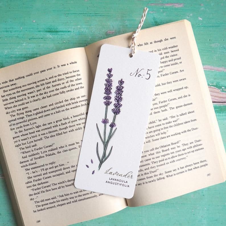 Arbee Cards & Stationery Lavender Bookmark Rachel Devlin Northern Ireland
