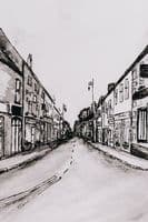 Wendy Ward Artist | Royal Hillsborough Lisburn Street Black & White Print | Northern Ireland Art