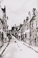 Wendy Ward Artist | Royal Hillsborough Main Street Black & White Print | Northern Ireland Art