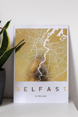 White Chalk Studio | Belfast Map Print