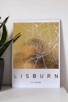 White Chalk Studio | Lisburn Map Print
