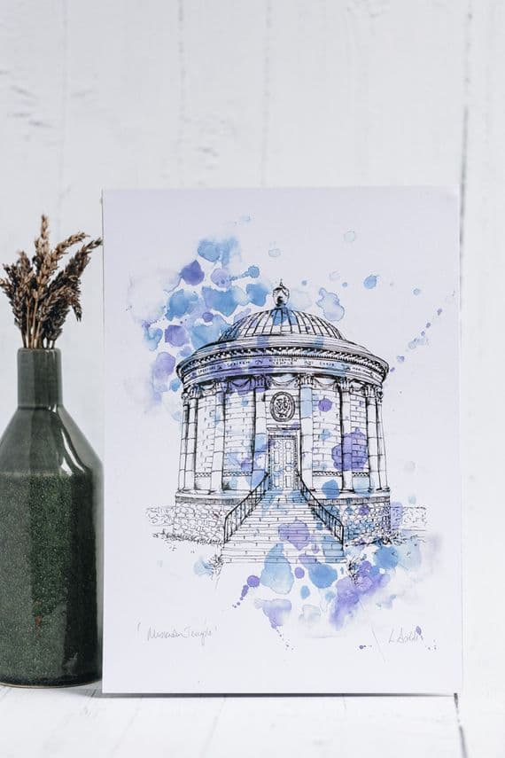 White Chalk Studio | Mussenden Temple Print | Lisa Dodds Artist Northern Ireland