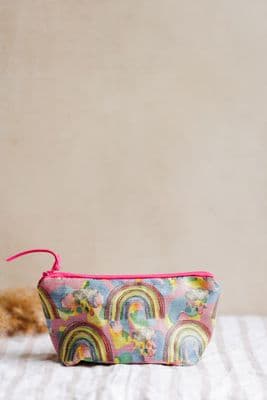 White Chalk Studio | Rainbows Linen Pouch