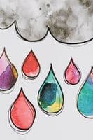 White Chalk Studio | Rains on Your Parade Cloud Print | Lisa Dodds Artist Northern Ireland