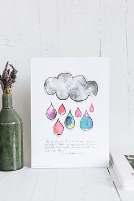 White Chalk Studio | Rains on Your Parade Print