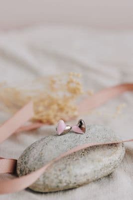 White Rain Designs | Pink Heart Stud Earrings