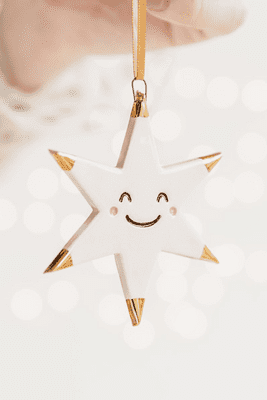 White Rain Designs | Smiley Star Decoration