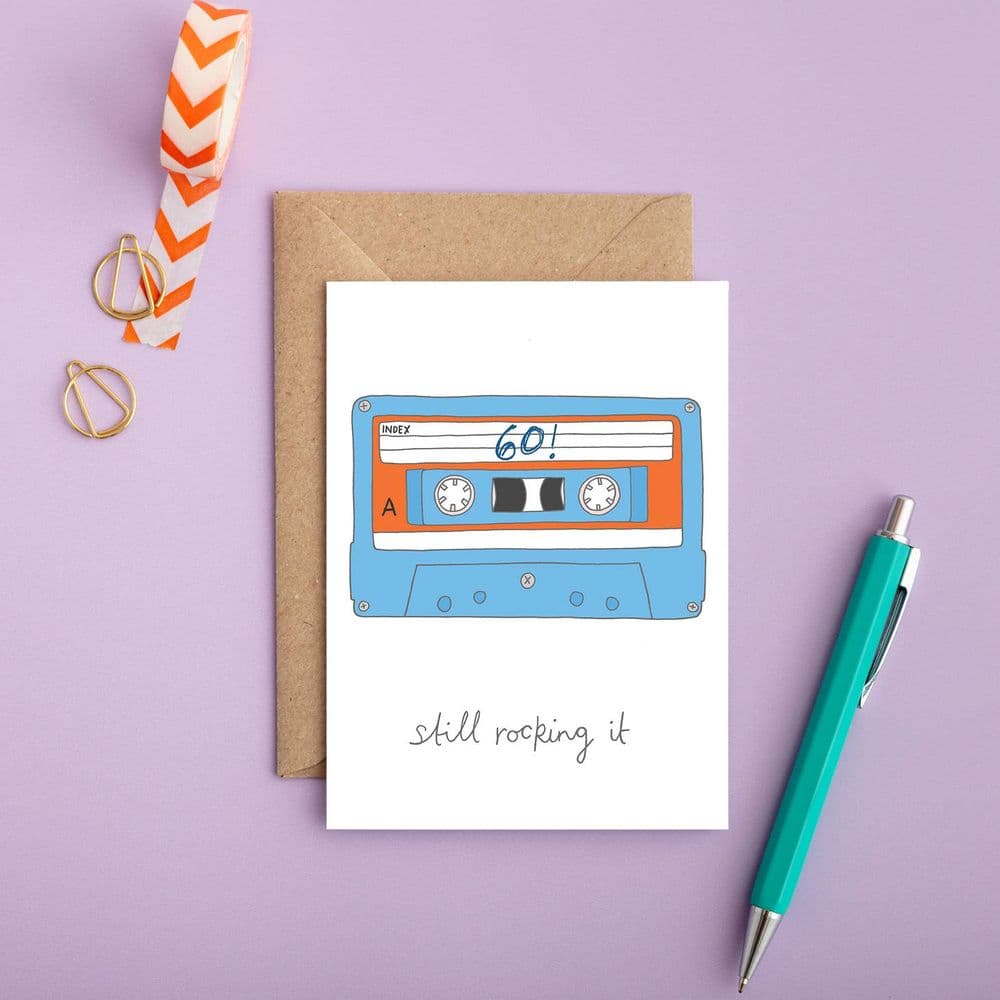 You've Got Pen on Your Face | 60! Still Rocking It Birthday Card | 60th ...
