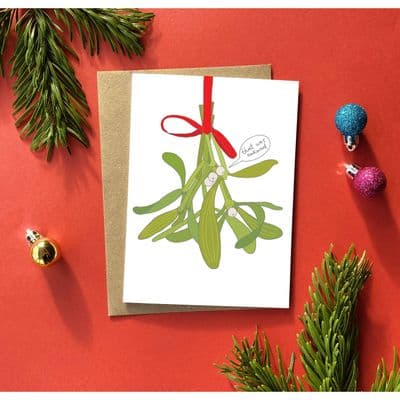 You've Got Pen on Your Face | Awkward Mistletoe Christmas Card
