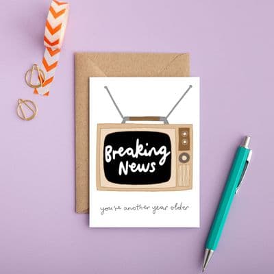 You've Got Pen on Your Face | Breaking News Birthday Card