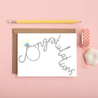 You've Got Pen on Your Face | Congratulations Engagement Card