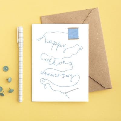 You've Got Pen on Your Face | Happy Cotton 2nd Anniversary Card