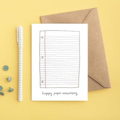 You've Got Pen on Your Face | Happy Paper 1st Anniversary Card